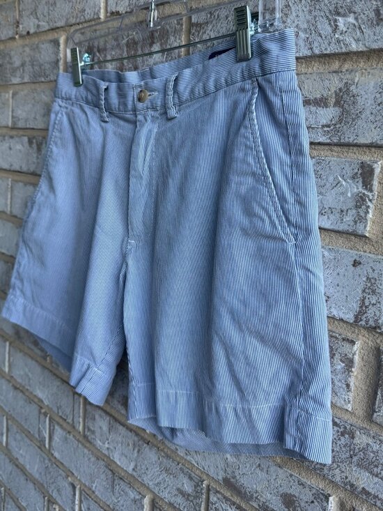 Polo Ralph Lauren White/Blue Striped Classic Fit 6" Shorts Men's Size 31 - Picture 6 of 10